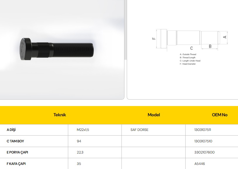 BİJON SF DORSE KAMPANALI 94 MM